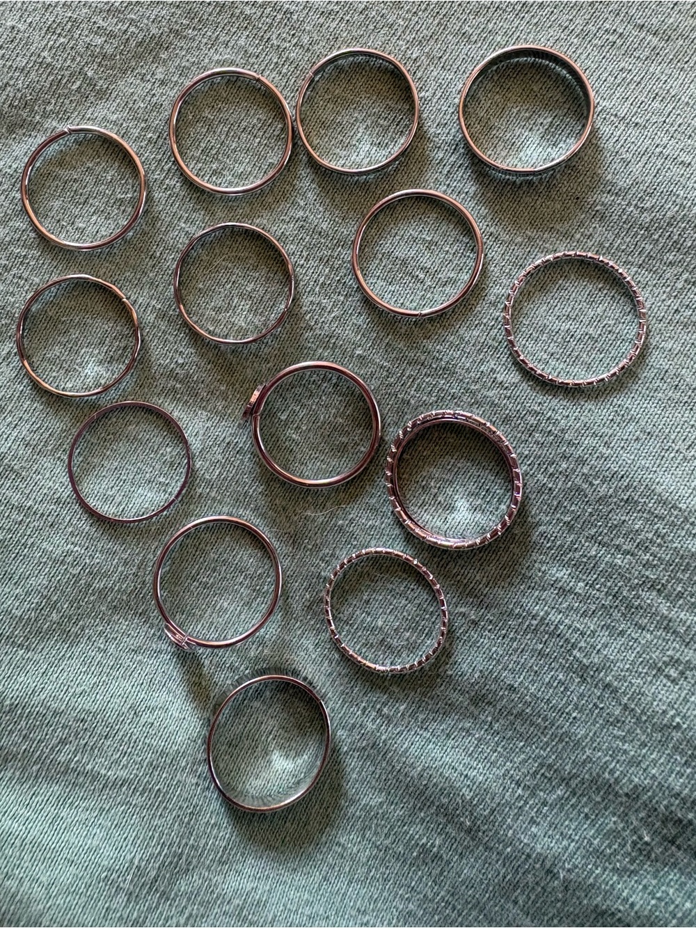 (15) silver rings - various sizes - lot - vintage & more - Picture 2 of 3